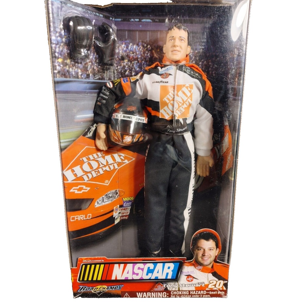 Tony Stewart NASCAR 12" Action Figure Road Champs Doll by Jakks Pacific #20 New